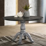 Distressed Round Dining Room Table